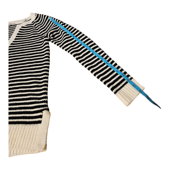 Gap XS Black and White Striped Knit Long Sleeve Pullover Sweater - Picture 8 of 8